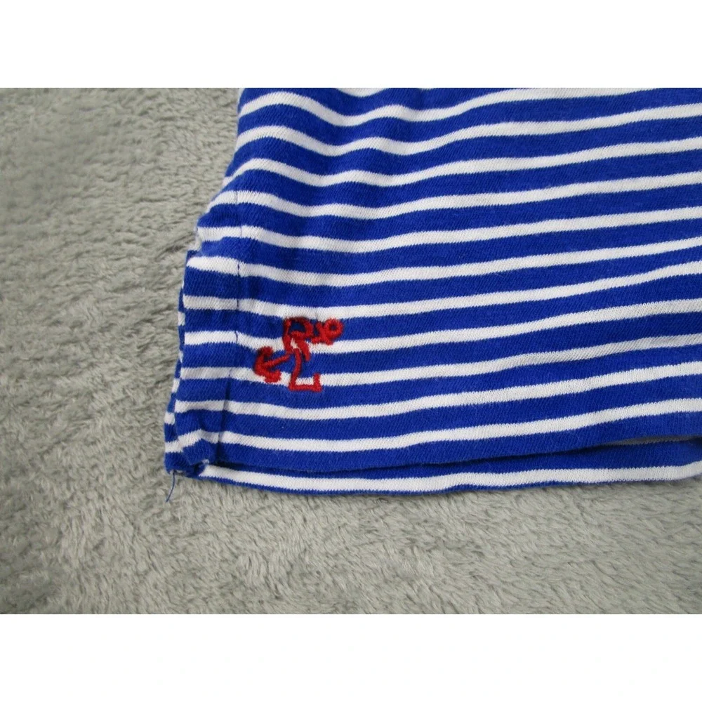 Polo Ralph Lauren‎ Shirt Mens Large Blue Striped Nautical Casual Preppy